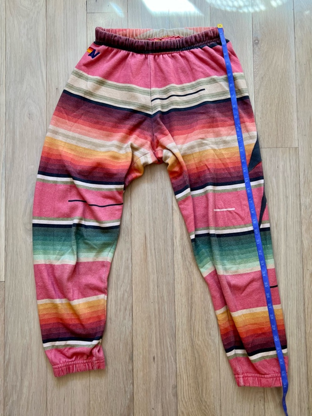 Aviator Nation Tribal Print Sweatpants Lightning Bolt Size Extra Small - Picture 10 of 11